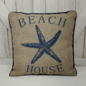 Beach House Sea Star Pillow Starfish Coastal Lake Ocean